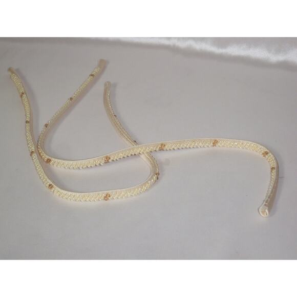 Pair Attachable Bridal Straps, Spaghetti Bridal Beaded shoulders satin strap - Picture 1 of 5